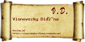 Visnovszky Diána névjegykártya