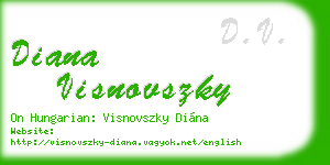 diana visnovszky business card